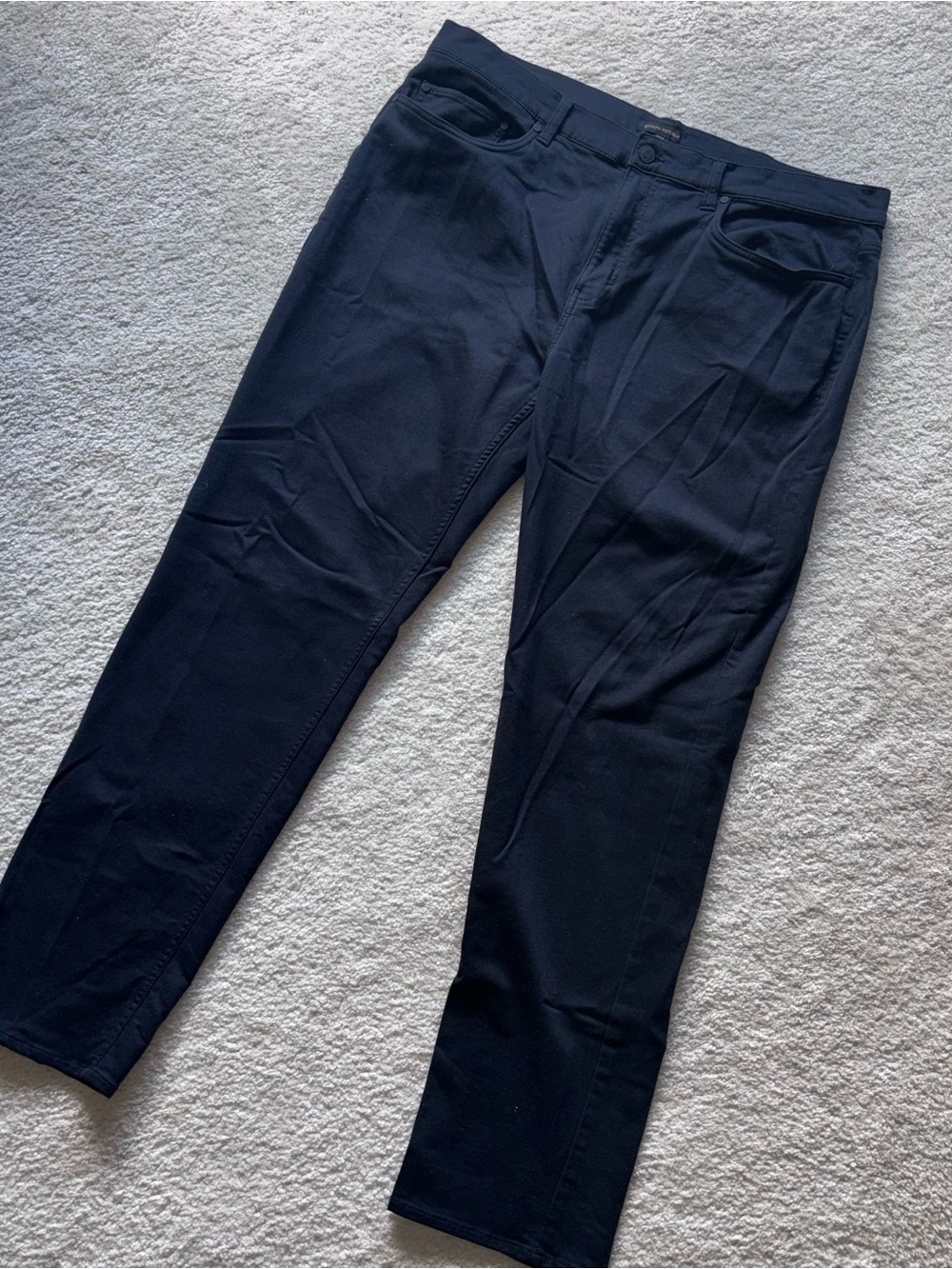 Banana Republic Men's Straight Pants Stretch Cotton Blend Black 5 Pocket 38x34
